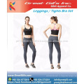 Одежда для фитнеса для девочек, тонкие леггинсы + топы, женские комплекты для йоги, бюстгальтер + брюки